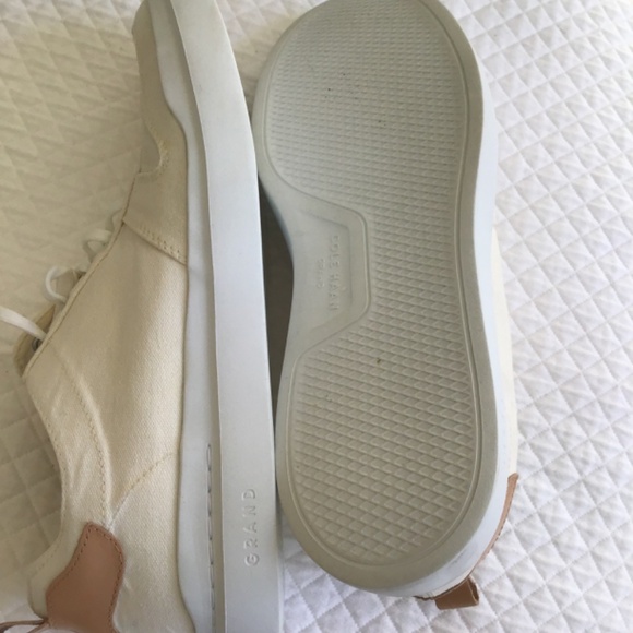 Cole Haan Men's Grand360 Rally Court Canvas Sneakers Size 12 Cream - Picture 9 of 9